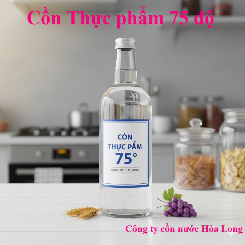Cồn Thực phẩm 75 độ | Công ty Cồn nước Hỏa Long Alcohol
